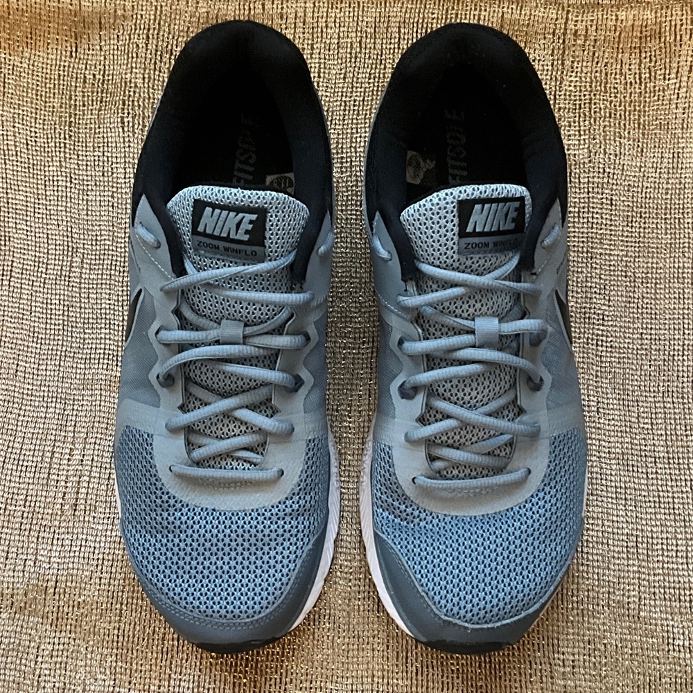 Nike Zoom Blueish Gray and Black Running Shoes